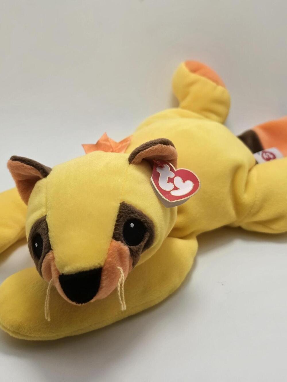 TY Pillow Pal âRustyâ the Yellow Racoon! (12 inch)